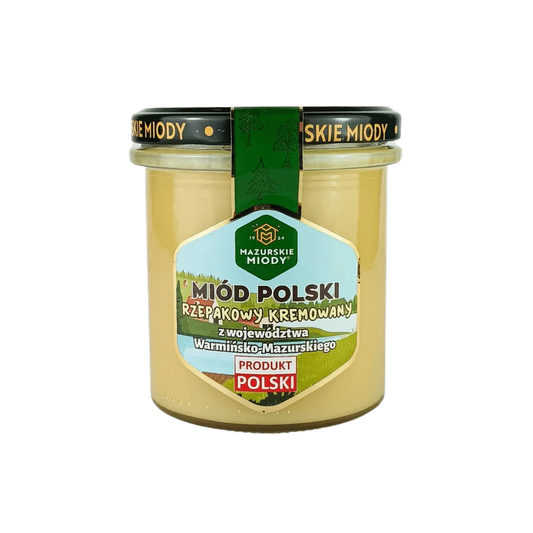 Miód Polski rzepakowy z woj. Warmińsko-Mazurskiego 400 g