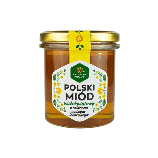 Polski Miód wielokwiatowy z nektarem mniszka lekarskiego 400 g