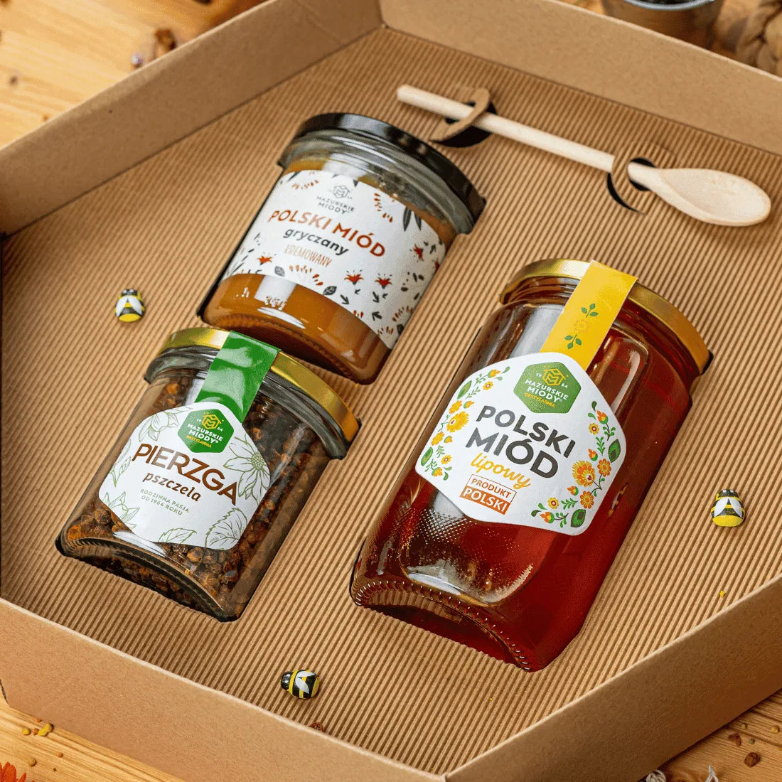 Zestaw prezentowy z Dużym Miodem, Miodem 400 g, Pierzgą 200 g